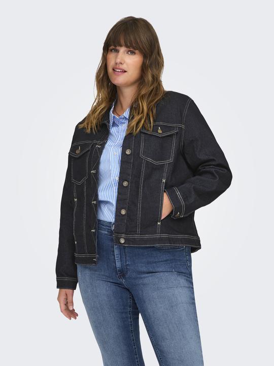 Produktbild Only Fly-Away Kragen Ärmelbündchen mit Knopf Jacke Jeansjacke (52)