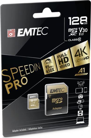 Produktbild Emtec Speedin Pro (128 GB, microSDXC, U3, UHS-I)