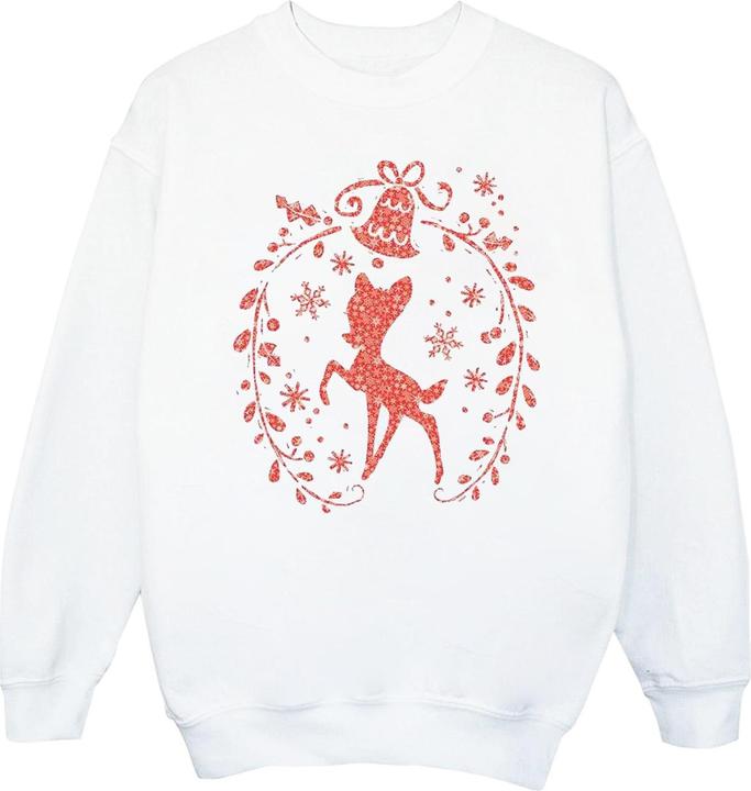 Actual product image Disney Womens/Ladies Bambi Christmas Wreath Sweatshirt (M)