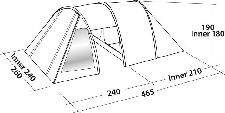 Image du produit Easy Camp Tente Galaxy 400 (Tente tunnel, 8.90 kg, 4 personnes)