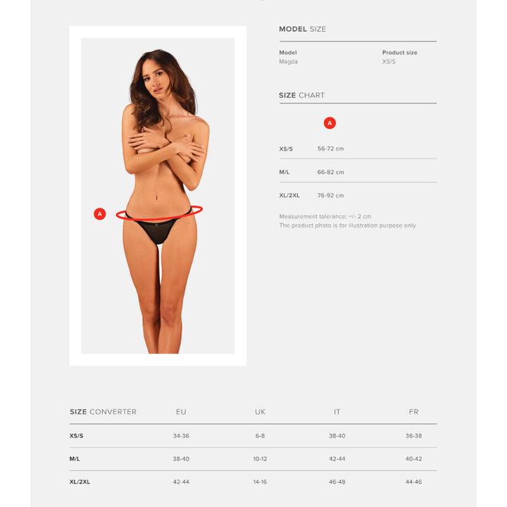 Produktbild Obsessive Celia Noir String Xl/Xxl (XL, XXL)