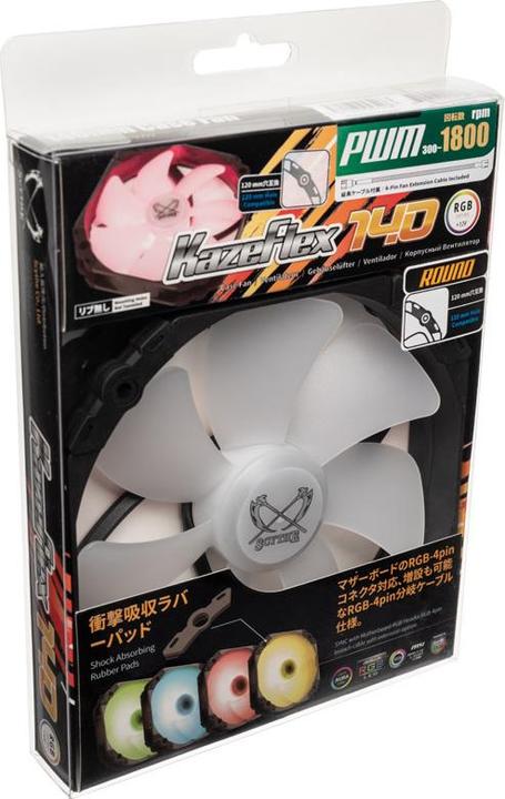 Actual product image Scythe PC fan Kaze Flex 140 Round RGB PWM (140 mm, 1 x)