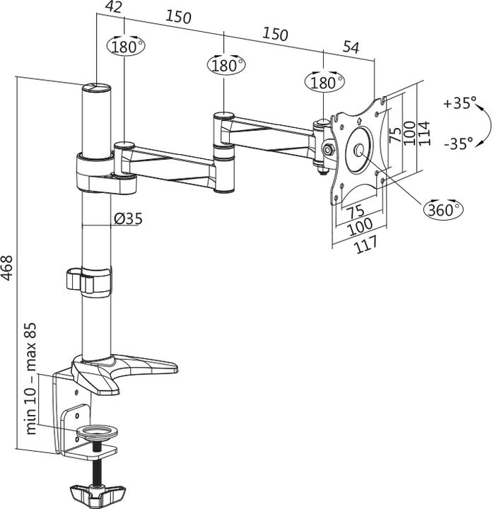 Produktbild LogiLink Tischhalterung (Tisch, 27.01")