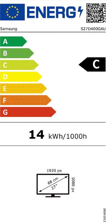 Energie-Label Samsung S40GD, 27" (1920 x 1080 Pixel, 27")