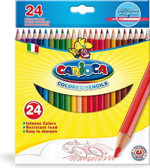 Actual product image Carioca Crayon Hexagonal (Multicoloured, 24 x)