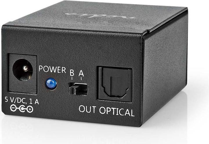 Produktbild Nedis Digital-Audio-Switch | 2-Weg | Anschlüsse – Eingang: DC Power / 2x TosLink | Anschlüsse – Ausg