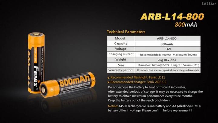Actual product image Fenix Arb-L14-800