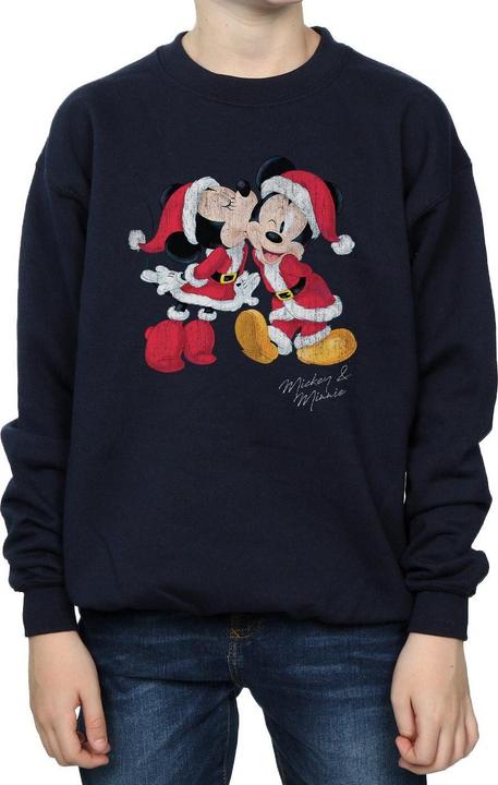 Actual product image Disney Boys Mickey And Minnie Christmas Kiss Sweatshirt (140, 146)