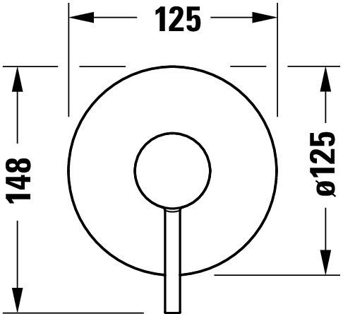 Actual product image Duravit Circle single lever mixer set, concealed, chrome, CE4210007010