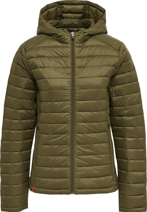 hummel Red Quilted Hood Jacket Woman