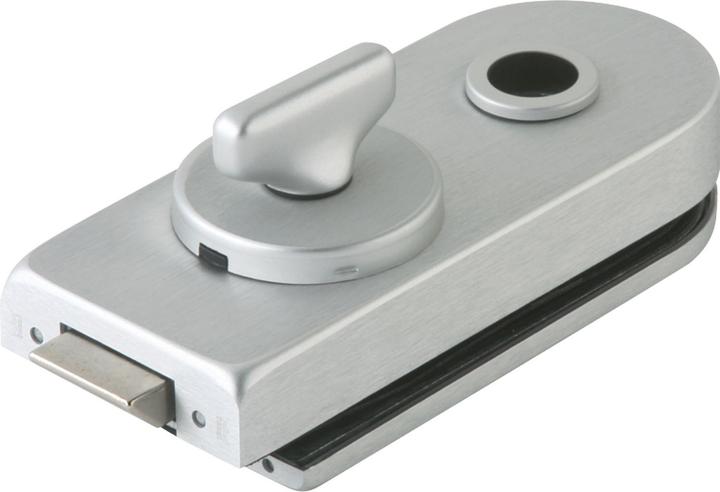 Actual product image Dormakaba DORMA glass door lock Studio Rondo door lock WC/bathroom, 10.206 silver anodised (Door handle)