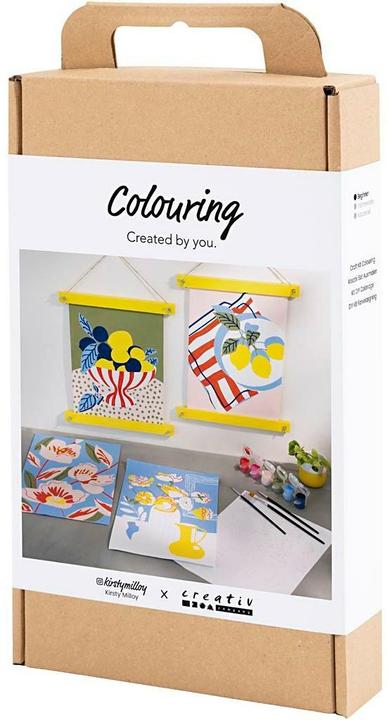 Produktbild Creativ Company Bastelfarbe Malen nach Zahlen mit Acrylfarben 4 Stück (Gelb, Mehrfarbig)