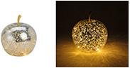 Image du produit Herboristeria Pomme décorative en verre argenté avec 20 LED