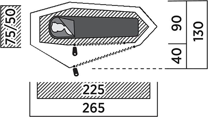 Immagine prodotto Easy Camp Tunnelzelt Sarek 1 (dunkelgr?n/orange, Modell 2025) (Tenda a tunnel, 1.80 kg, 1 persona)