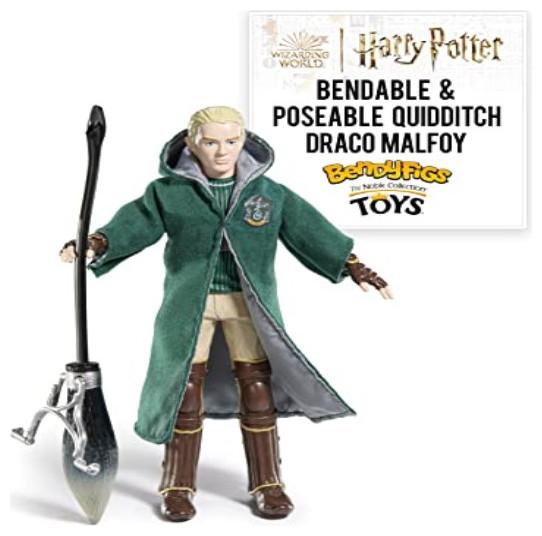 Actual product image Noble Collection Harry Potter figurine flexible Bendyfigs Draco Malfoy Quidditch 19 cm