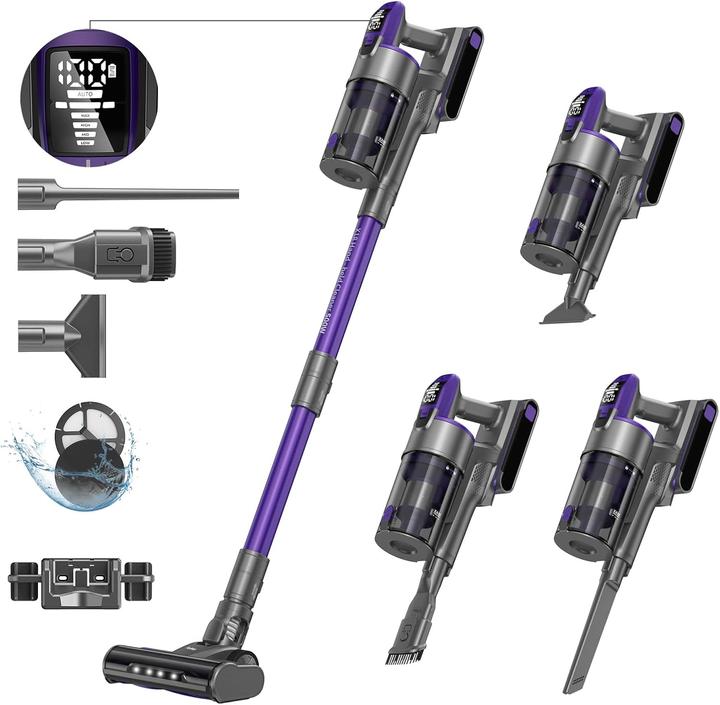 Produktbild Redkey X18 Akku Staubsauger, 8-in-1 Handstaubsauger Kabellos,33000Pa/500W/65Mins