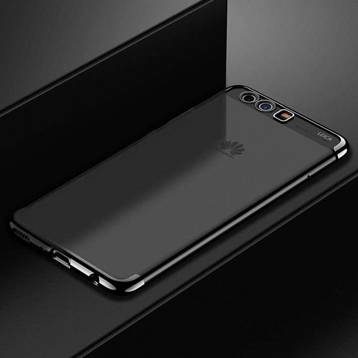 Produktbild König Design Handy Hülle Schutz Case für Huawei P10 Durchsichtig Transparent Etuis Schwarz (Haier P10)