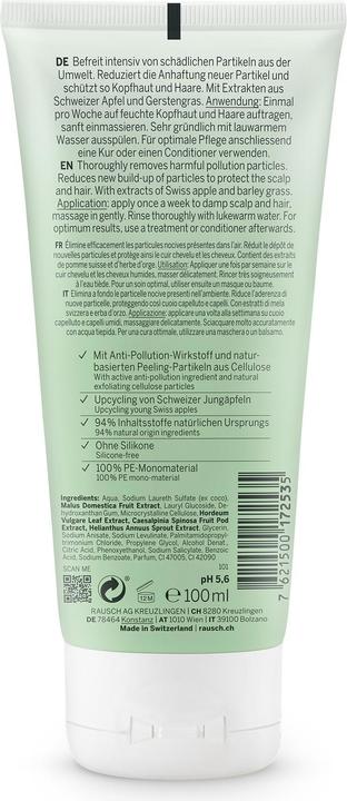 Immagine prodotto Rausch Shampoo esfoliante anti-inquinamento con mela svizzera (100 ml, Shampoo liquido)