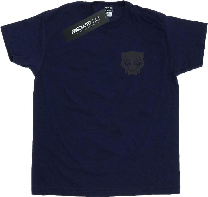 Black Panther Schwarz auf Schwarz Brust Druck TShirt
