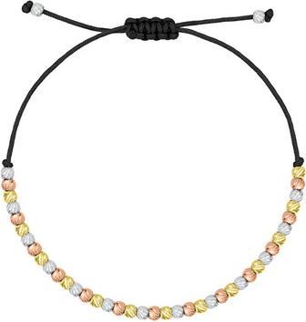Immagine prodotto Brilio Silver Black Textile Bracelet With Tricolor Beads Brc227w