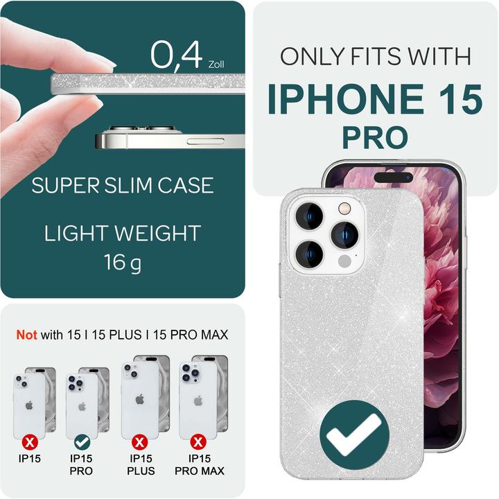 Image du produit Nalia Étui à paillettes (Apple iPhone 15 Pro)
