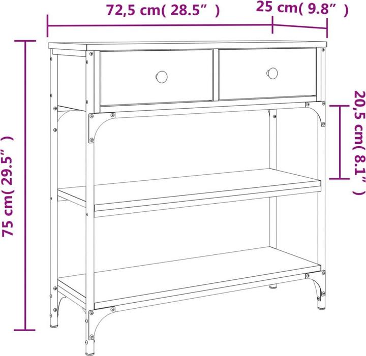 Produktbild VidaXL Ginelle (72.5 x 25 x 75 cm)