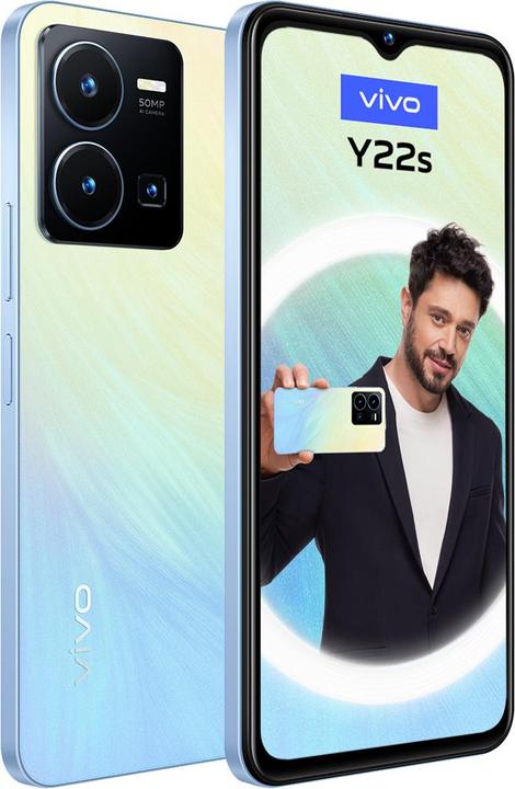 Vivo Smartphone Y22s 6/128GB Blue (128 GB, Cyan, 6.55", Dual SIM, 50 Mpx, 4G)
