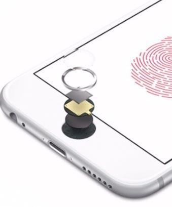 Actual product image Hermex Apple iPhone SE Home Button Touch ID Button Protector gold white