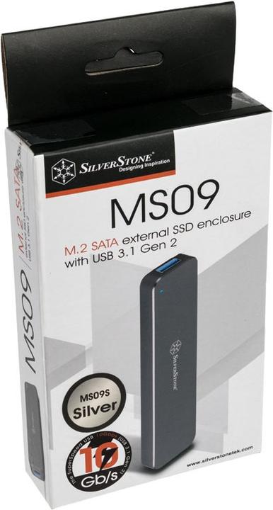 Actual product image Silverstone SST ext. M.2 housing SST-MS09S (M.2 2280, M.2 2260)