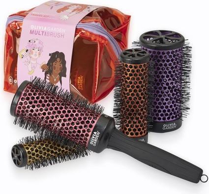 Actual product image Olivia Garden Multibrush Travel Kit 4-in-1 Round Brush Set
