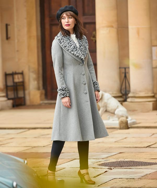 Immagine prodotto Joe Browns Cappotto con stampa animalier e bordo in pelliccia sintetica (36)