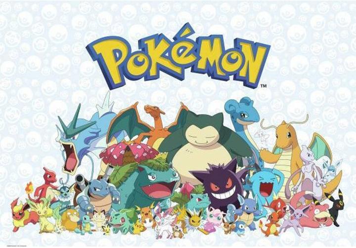 Produktbild Pokémon RoomMates RMK4769SLM Wandaufkleber mit Pokemon-Charakteren, zum Abziehen und Aufkleben, Blau, Gelb