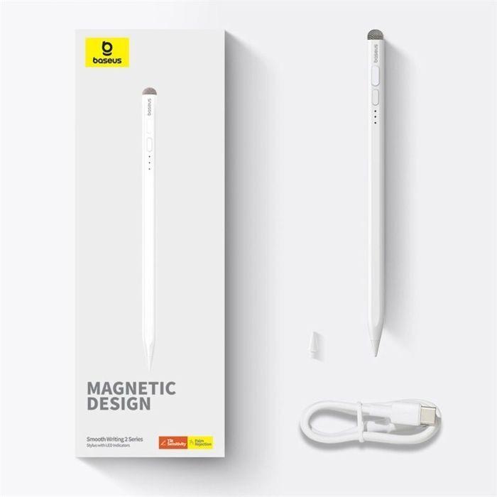Actual product image Baseus Active stylus Smooth Writing Series with wireless and cabled charging (White)