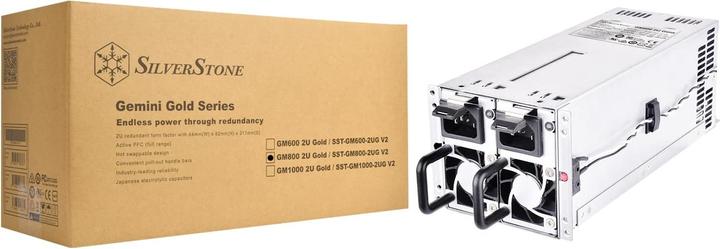 Immagine prodotto Silverstone SST-GM800-2UG V2 alimentatore ridondante 2U - 800 Watt (800 W)