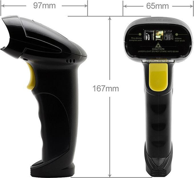 Image du produit Qoltec 1D Laser Barcode Scanner | USB | Black (Codes à barres 1D)