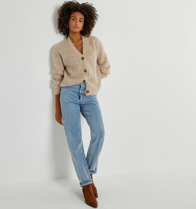 Produktbild La Redoute Collections Geknöpfte Strickjacke mit V-Ausschnitt (M)