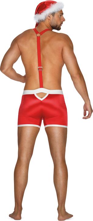Actual product image Obsessive Mister Claus boxer shorts with braces and cap (L, XL)