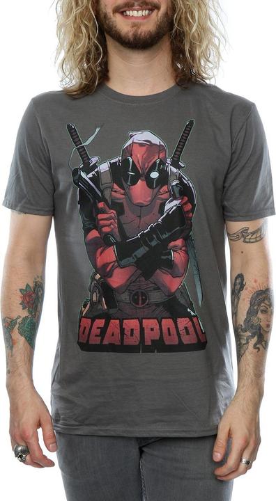 Actual product image Mens Deadpool Ready For Action T-Shirt (XL)