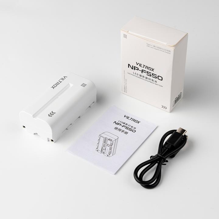 Image du produit Viltrox NP F550 Battery 2200mah avec port de chargement USB C (Batterie)