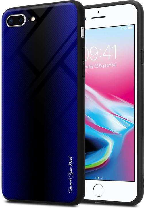 Produktbild Cadorabo TPU Gestreiftes Glas Cover (Apple iPhone 7s Plus, Apple iPhone 7 Plus)