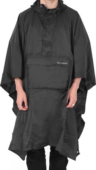 Produktbild Lifeventure Poncho, Black (One Size)