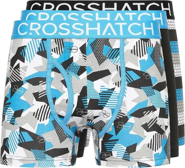 Actual product image Crosshatch Mens Crystaline Boxer Shorts (Pack of 3) (XL, pack of 3)