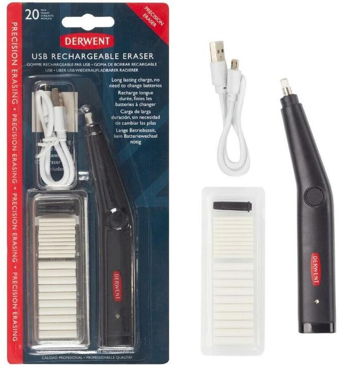 Actual product image Derwent USB rechargeable eraser