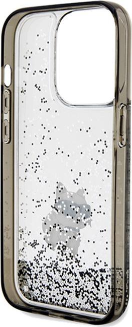 Immagine prodotto Karl Lagerfeld KLHCP14LLKCNSK Custodia rigida trasparente per iPhone 14 Pro 6,1" Liquid Glitter Choupette (Apple iPhone 14 Pro)