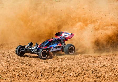 Actual product image Traxxas BUGGY BANDIT HD 1:10 2WD EP RTR RED w/USB-C Charger & Battery (RTR Ready-to-Run)