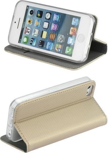 Actual product image No Name Case Smart Magnet book Motorola MOTO G53 5G złoty/gold (Motorola Moto G53)