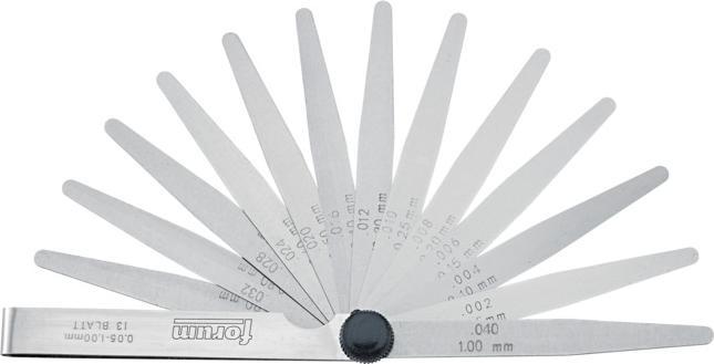 Image du produit Forum Professional Solutions Jauge d'épaisseur 21 feuilles 0,05-2,0 mm acier (10 cm)