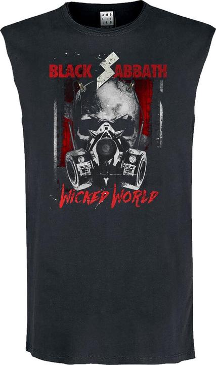 Actual product image Amplified Mens Wicked World Black Sabbath Sleeveless Tank Top (XS)