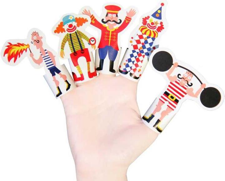 Actual product image Pukaca Paper finger puppet set. 8 Circus (8 x)