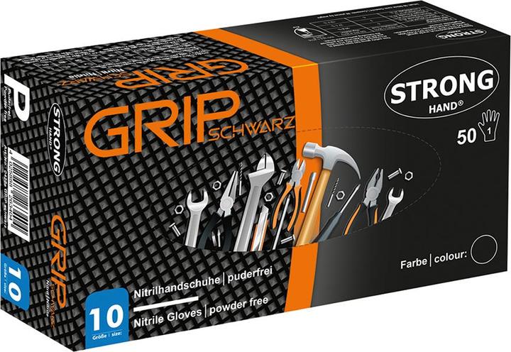 Produktbild Stronghand Einweghandschuh Grip Orange Grösse 8 orange Nitril EN 388, EN 374 PSA-Kategorie III (8)